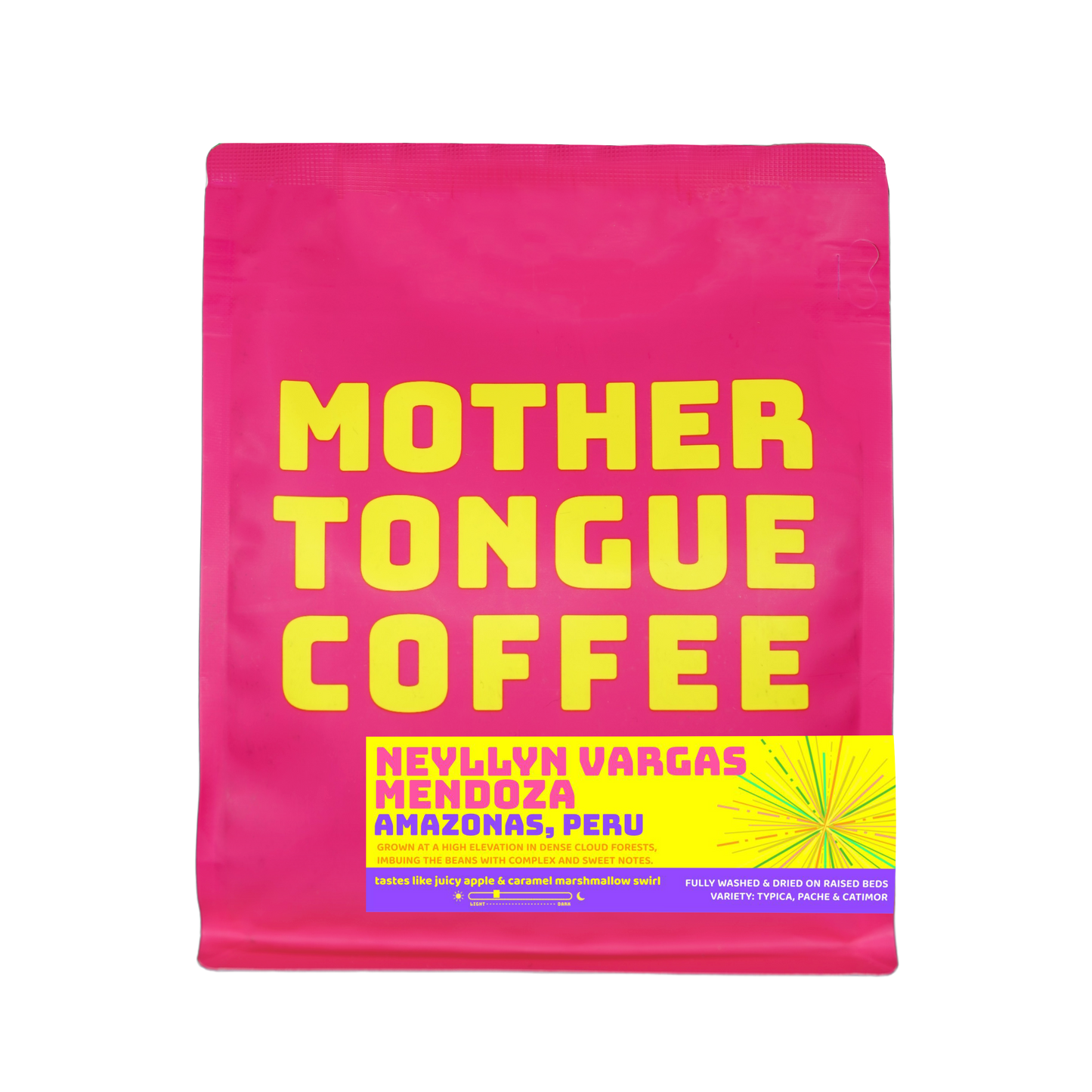 Mother Tongue Coffee bag of Neyllyn Vargas Mendoza coffee from Amazonas Peru 